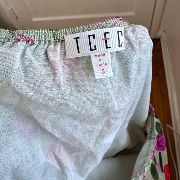 Floral Pullover Easy Breezy Mini Dress Bell Sleeve TCEC, Size S - Picture 9 of 16